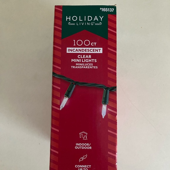 100ct Clear Incandescent Christmas Lights Green Wire Holiday Living - Picture 3 of 3